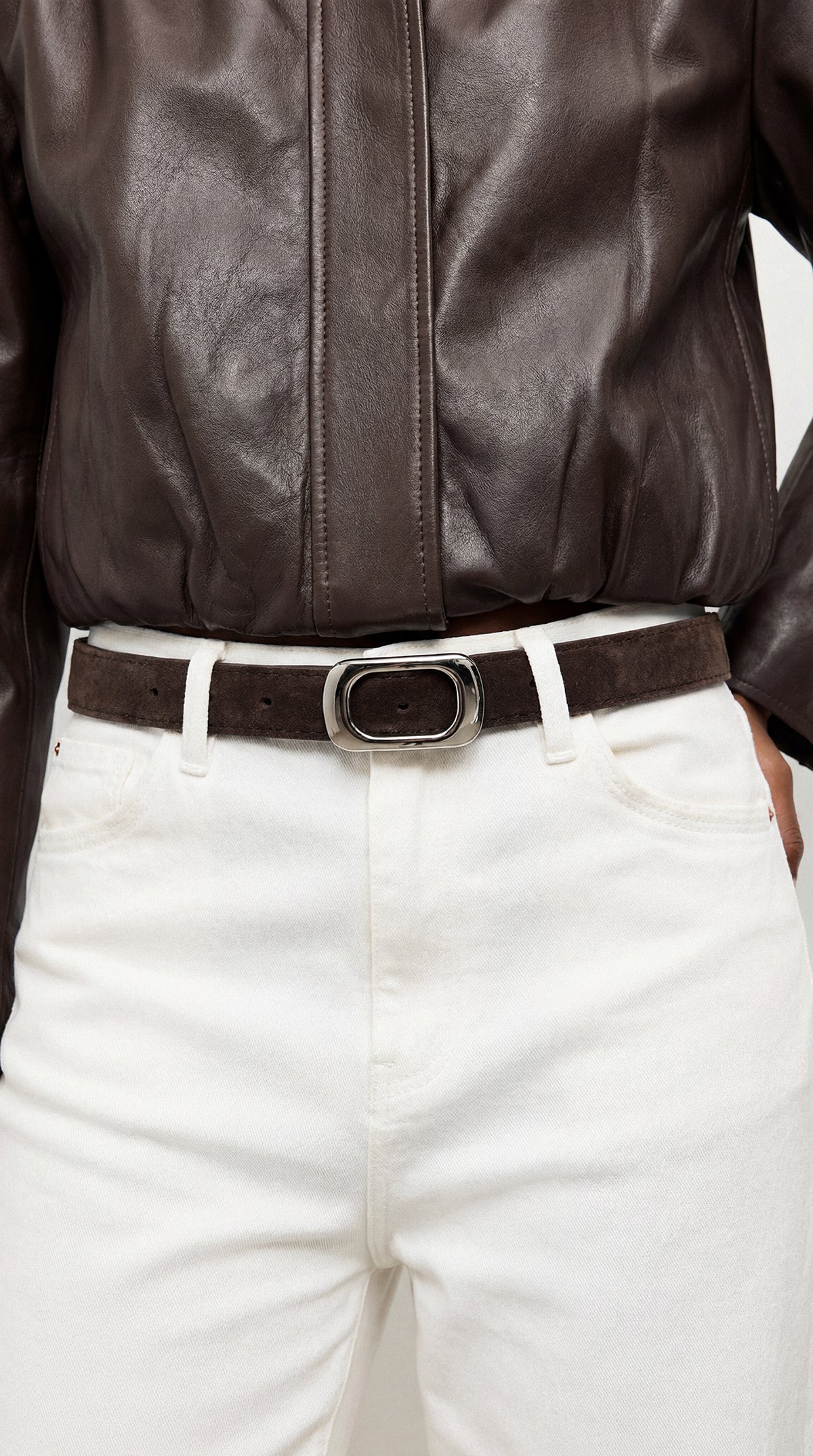 Belt Sati Chocolate Suede