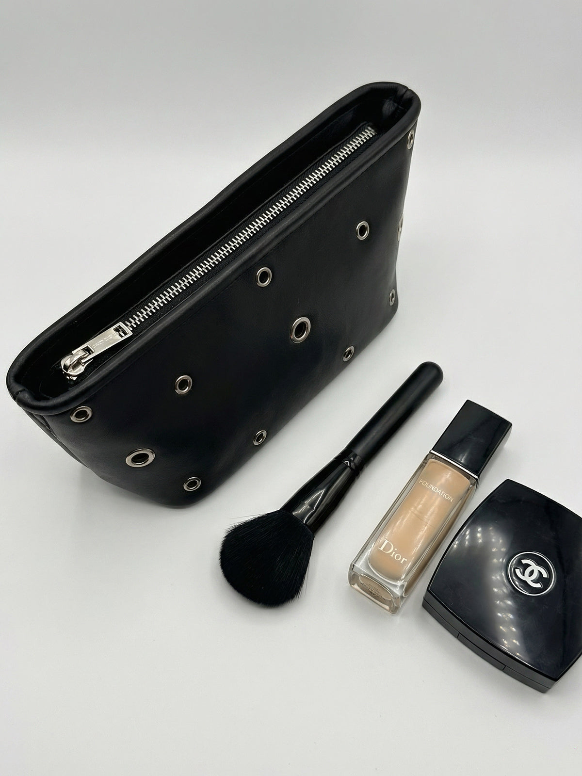 Makeup Bag with Eyelets Black S