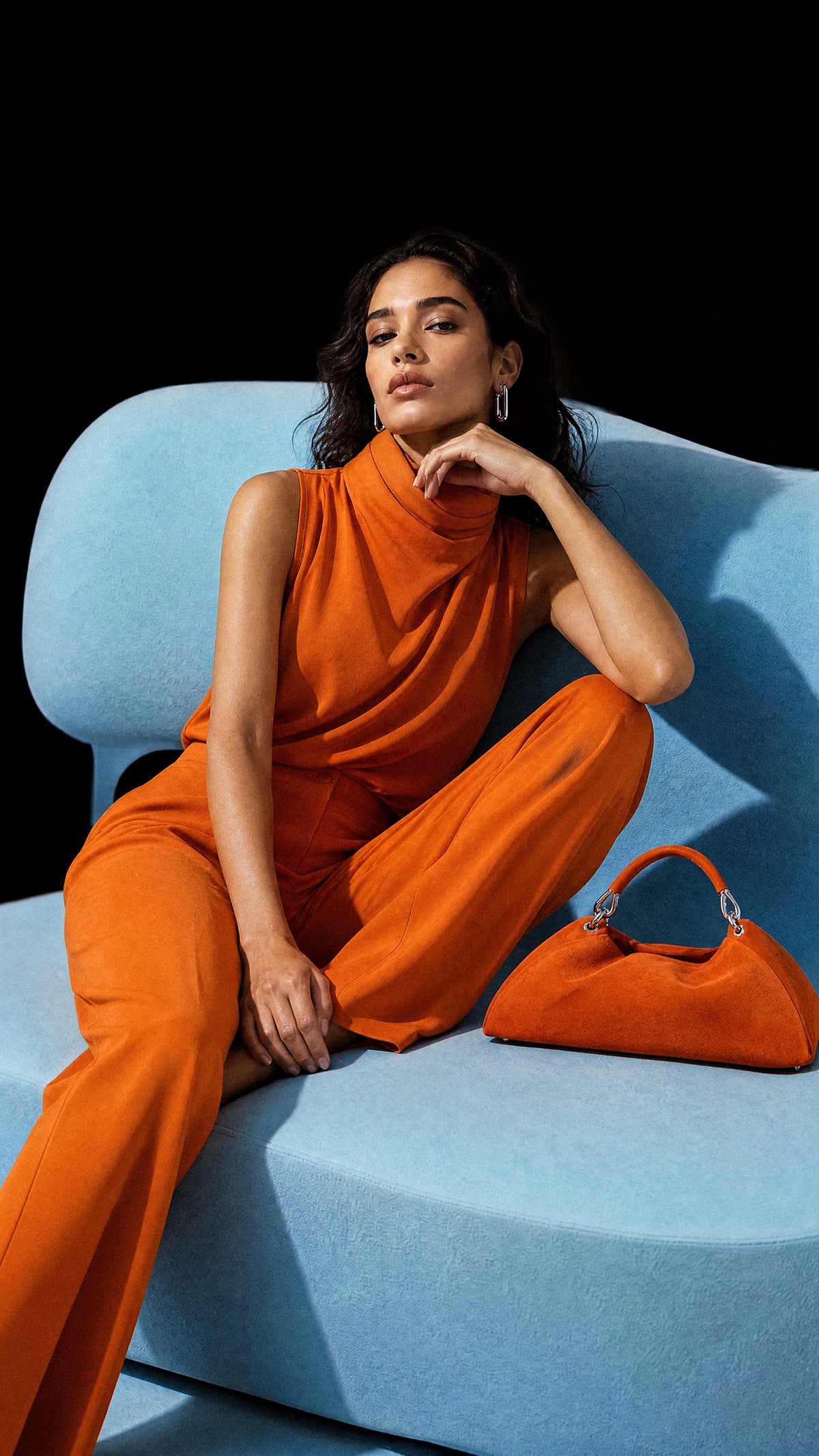Bag ALMA Orange Suede