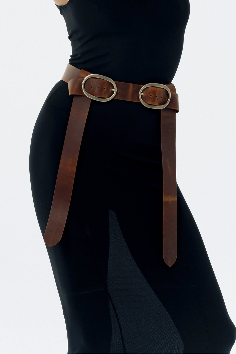 Belt Row Brown crazy horse