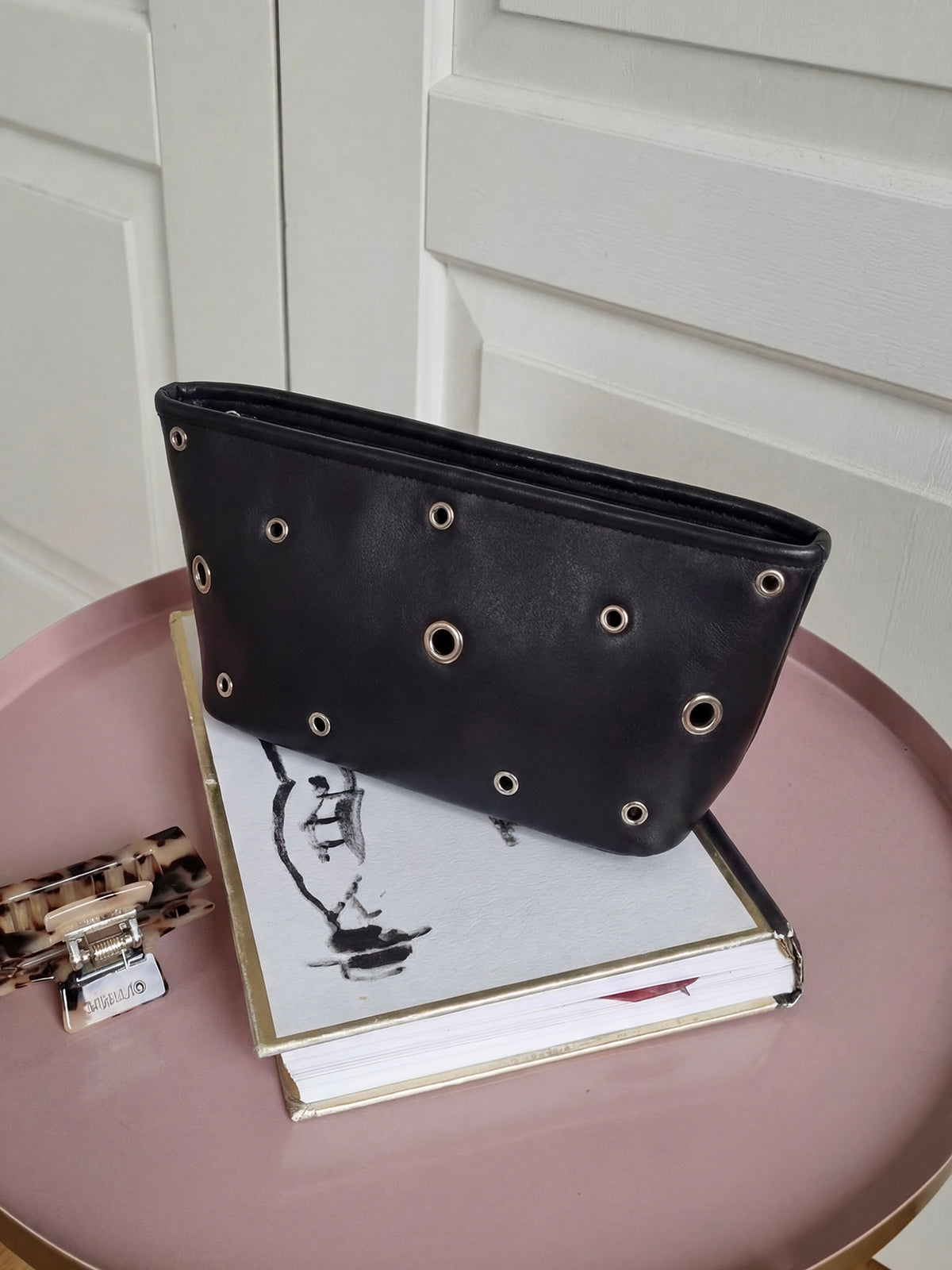 Makeup Bag with Eyelets Black S