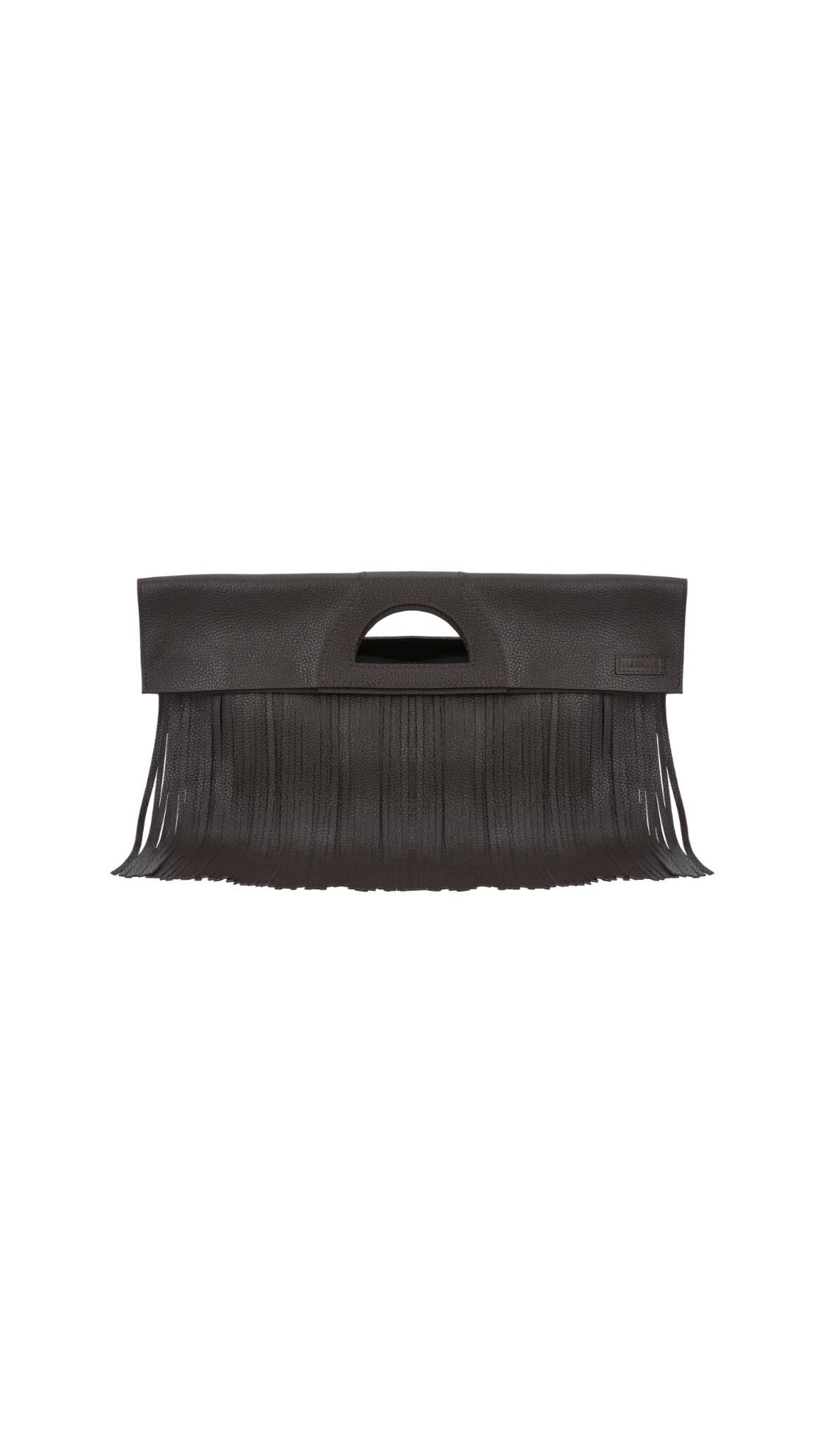 Bag RIGfringe Mini Chocolate Textured Leather