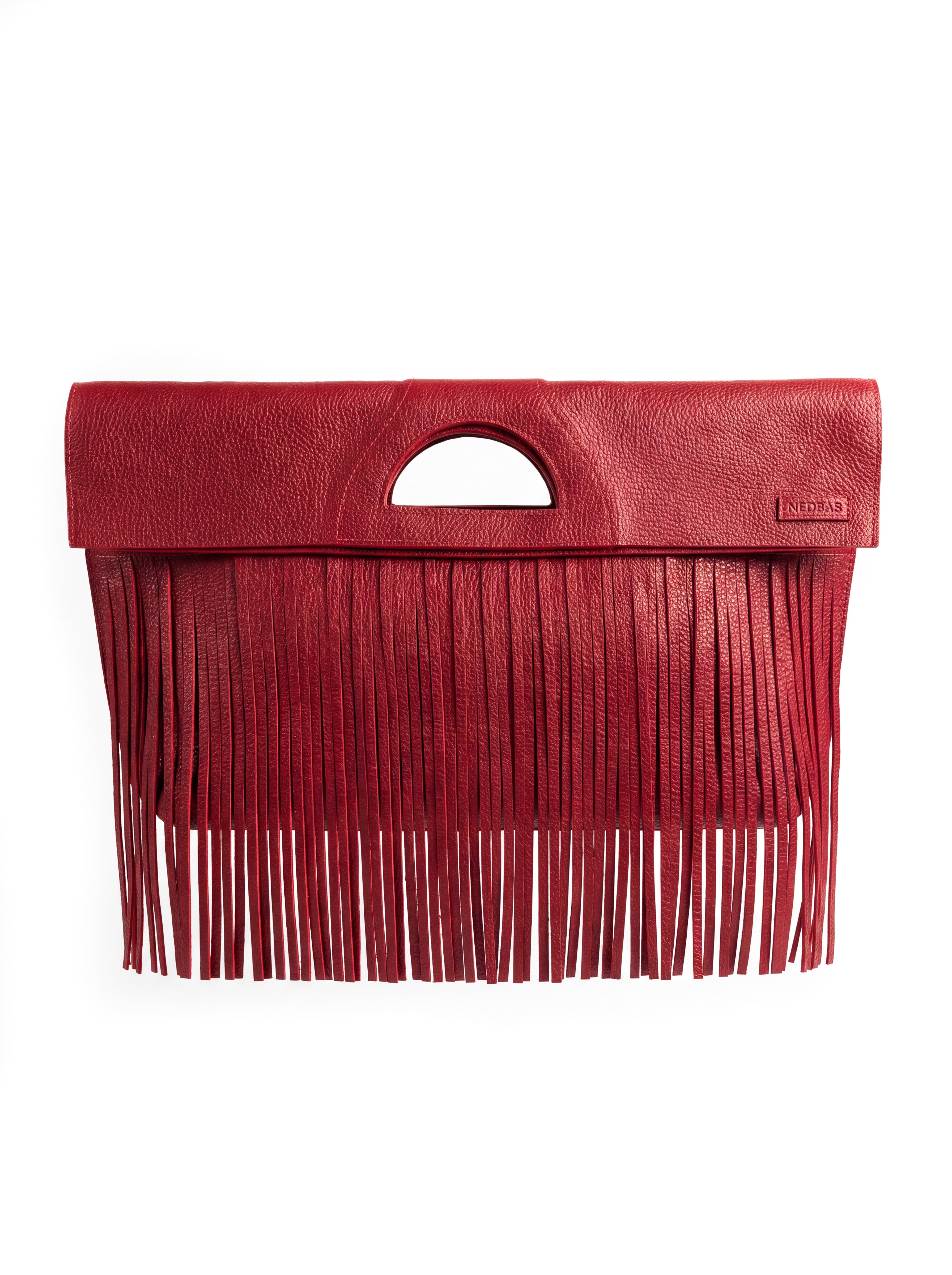 Bag RIGfringe Mini Red Textured Leather