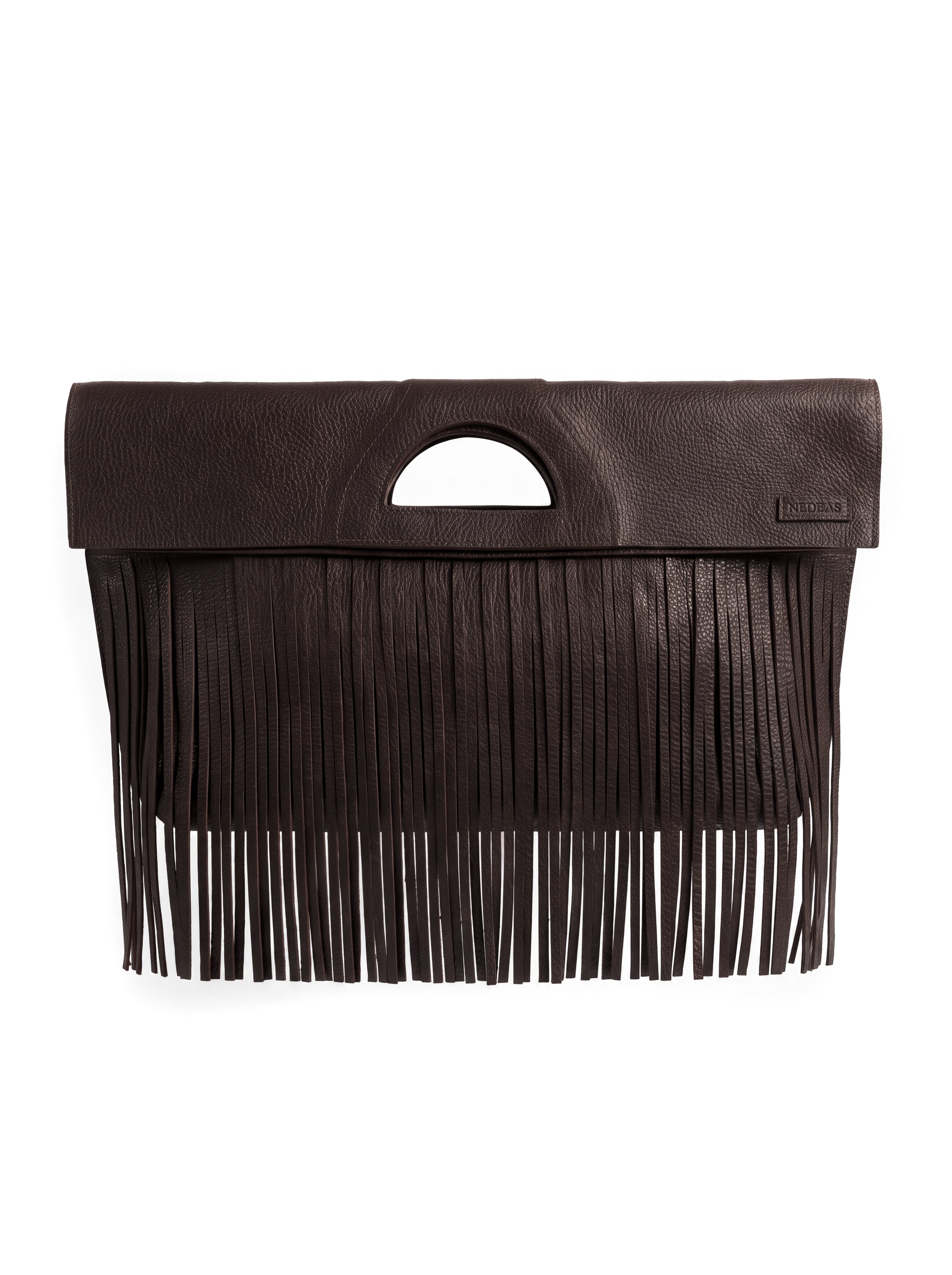 Bag RIGfringe Mini Chocolate Textured Leather