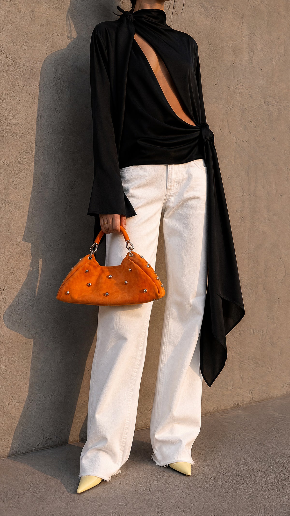 Bag ALMA Orange with half-sphere Studs