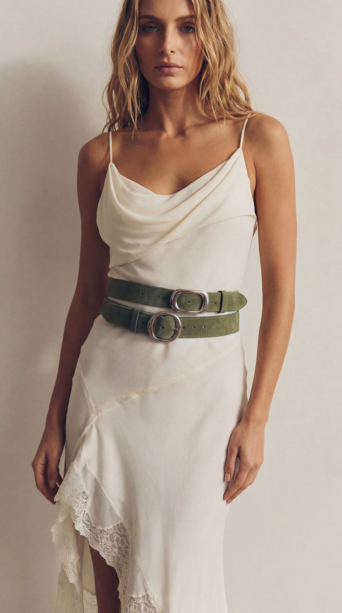Belt NELA Olive Suede