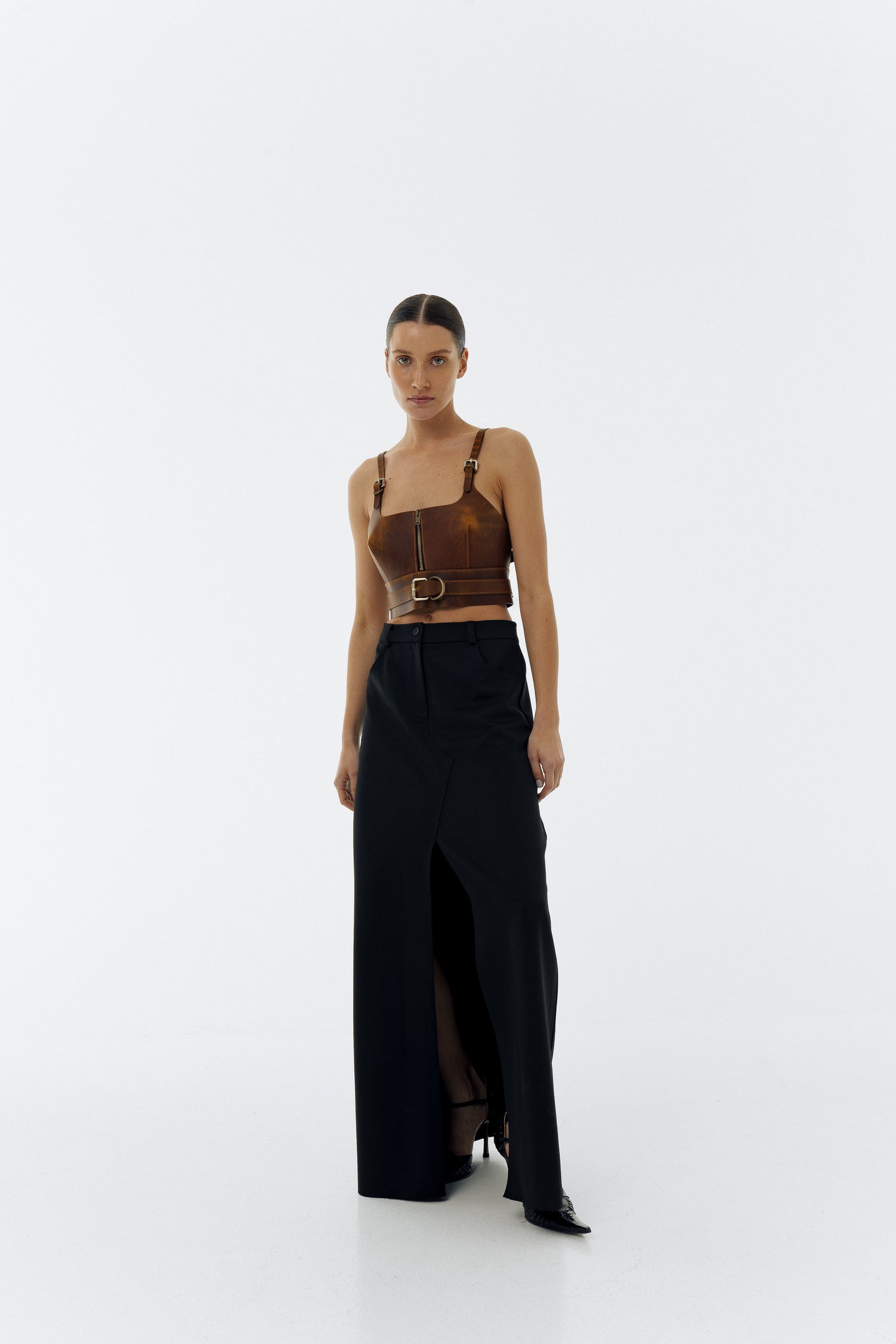 Corset Kairo Brown crazy horse