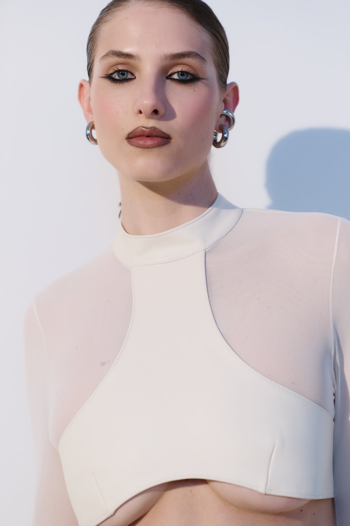 Top Tavish Long Milky White