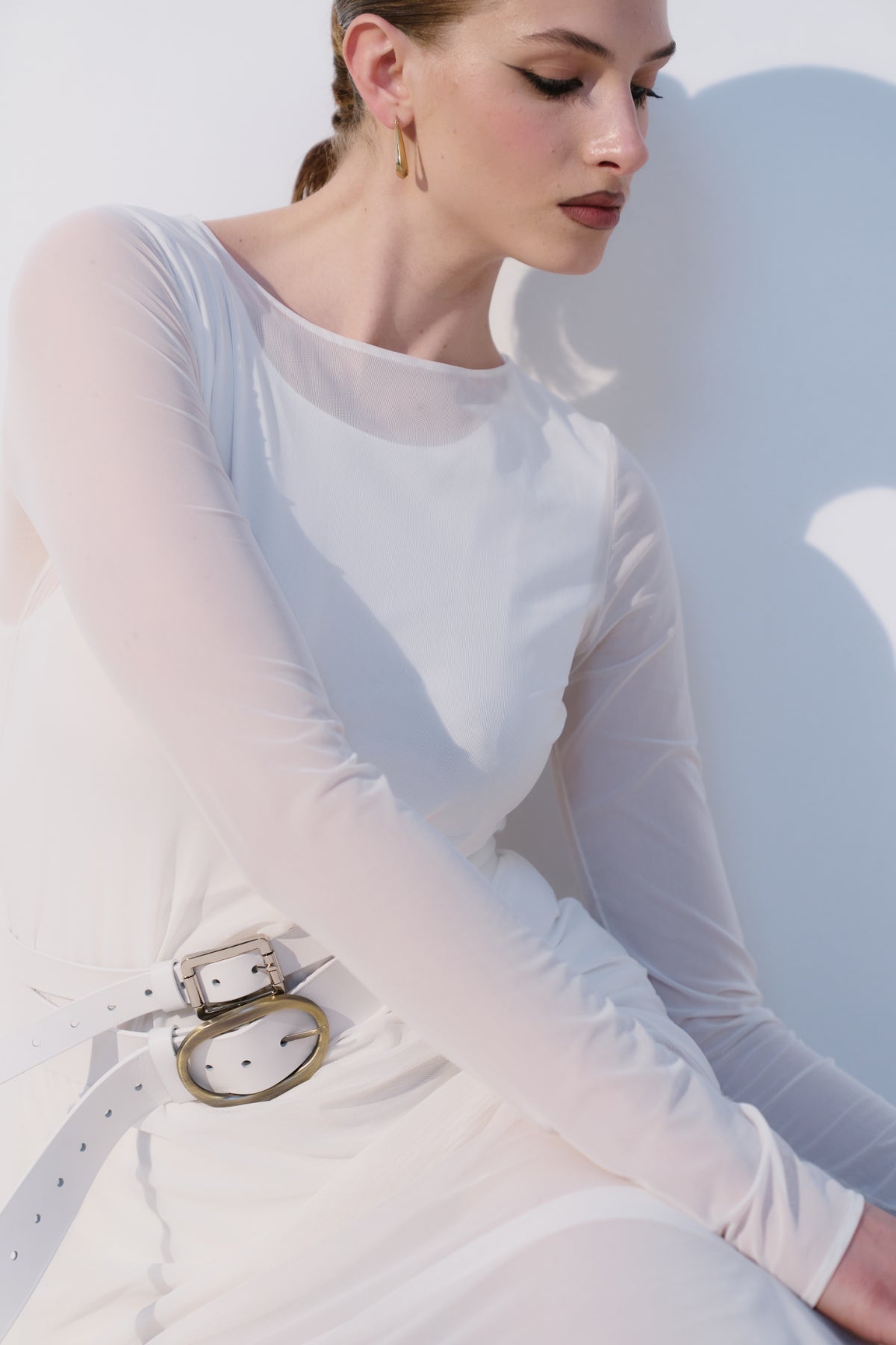 Dress with Bodysuit Shady Milky White