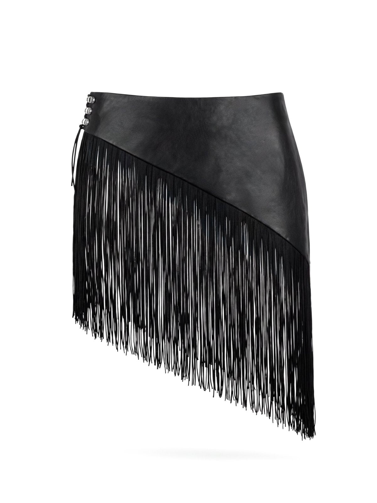 Belt Scarf NAIRA Black with Fringe