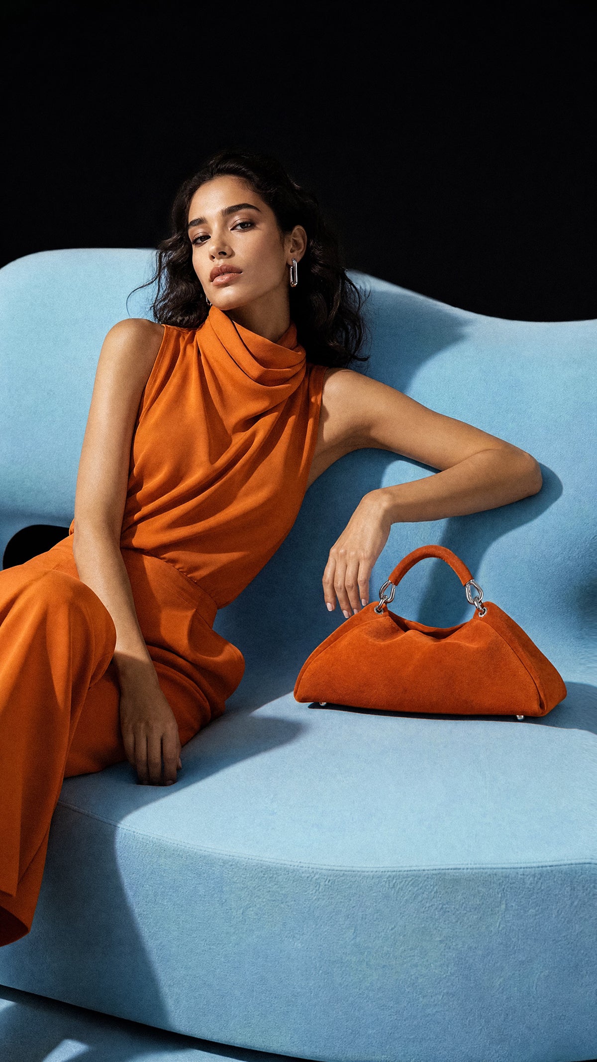 Bag ALMA Orange Suede