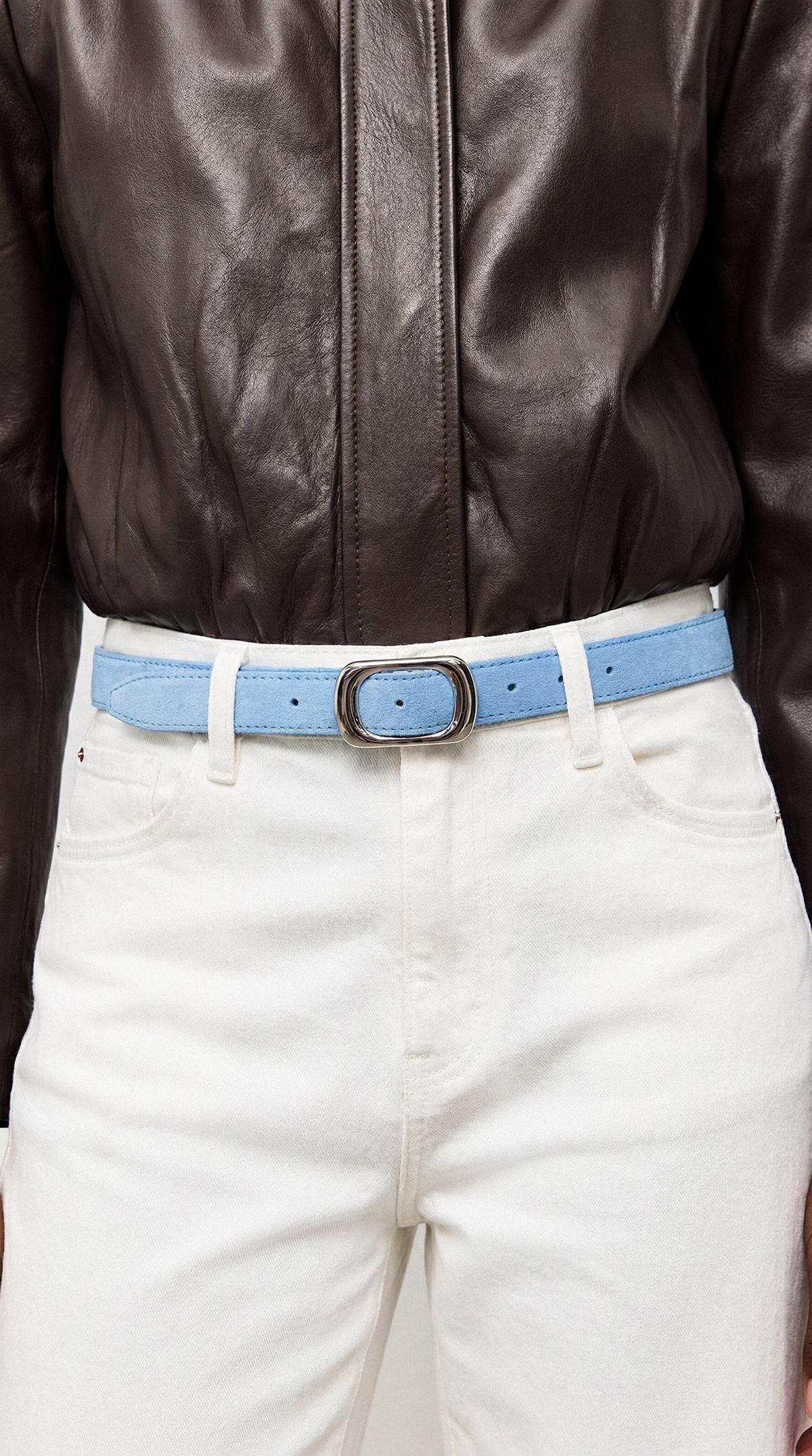 Belt Sati Blue Suede