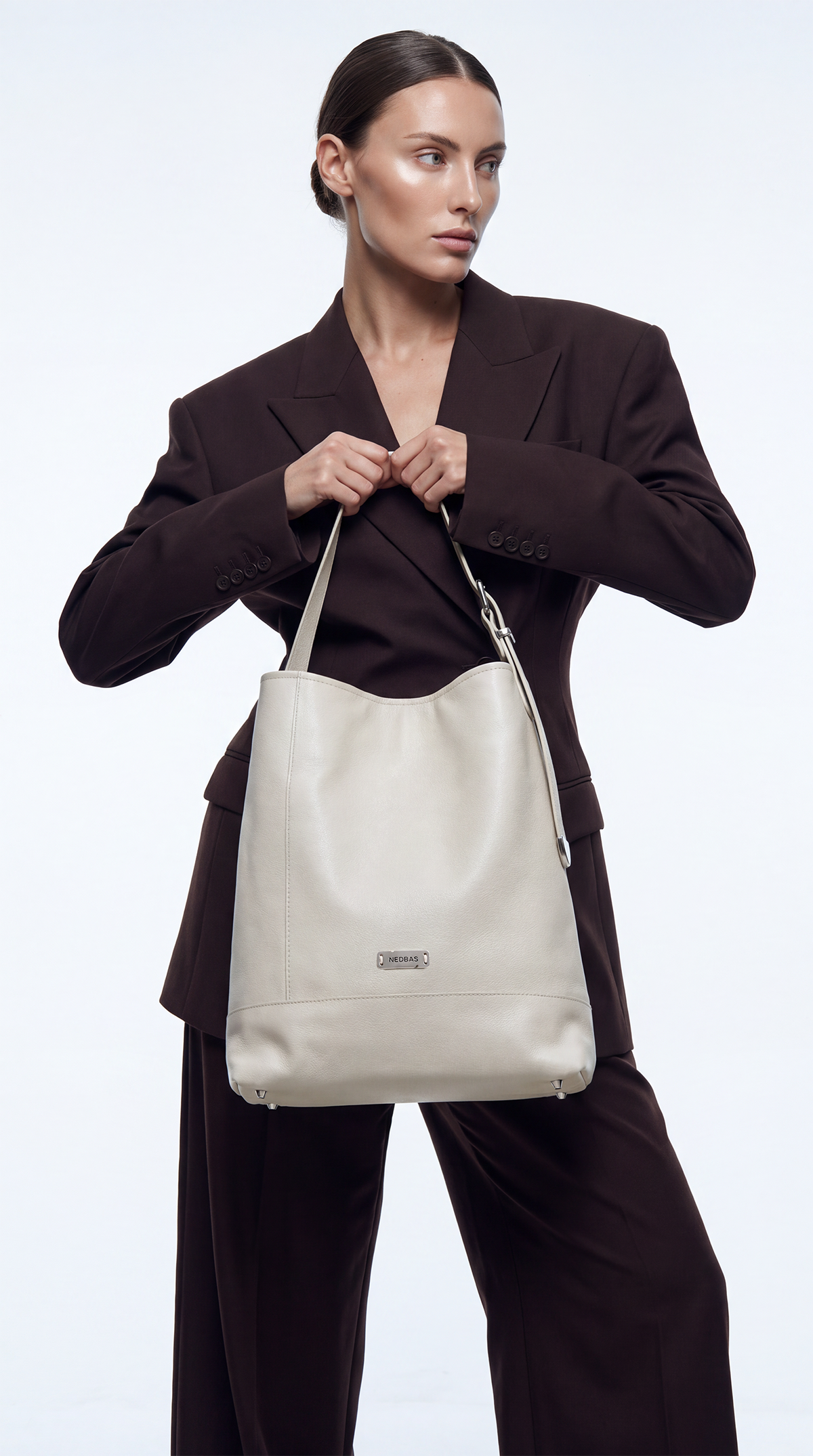 Bag AVIANA Milk Textured Natural Leather