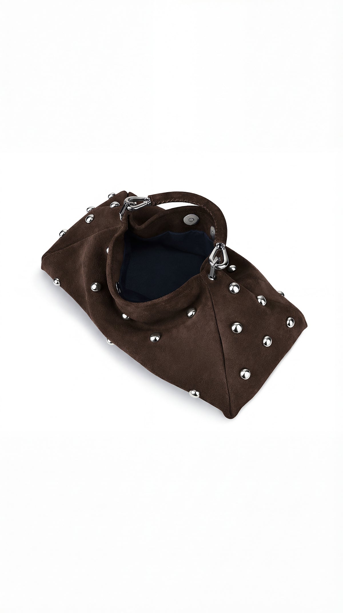 Bag ALMA Chocolate with half-sphere Studs