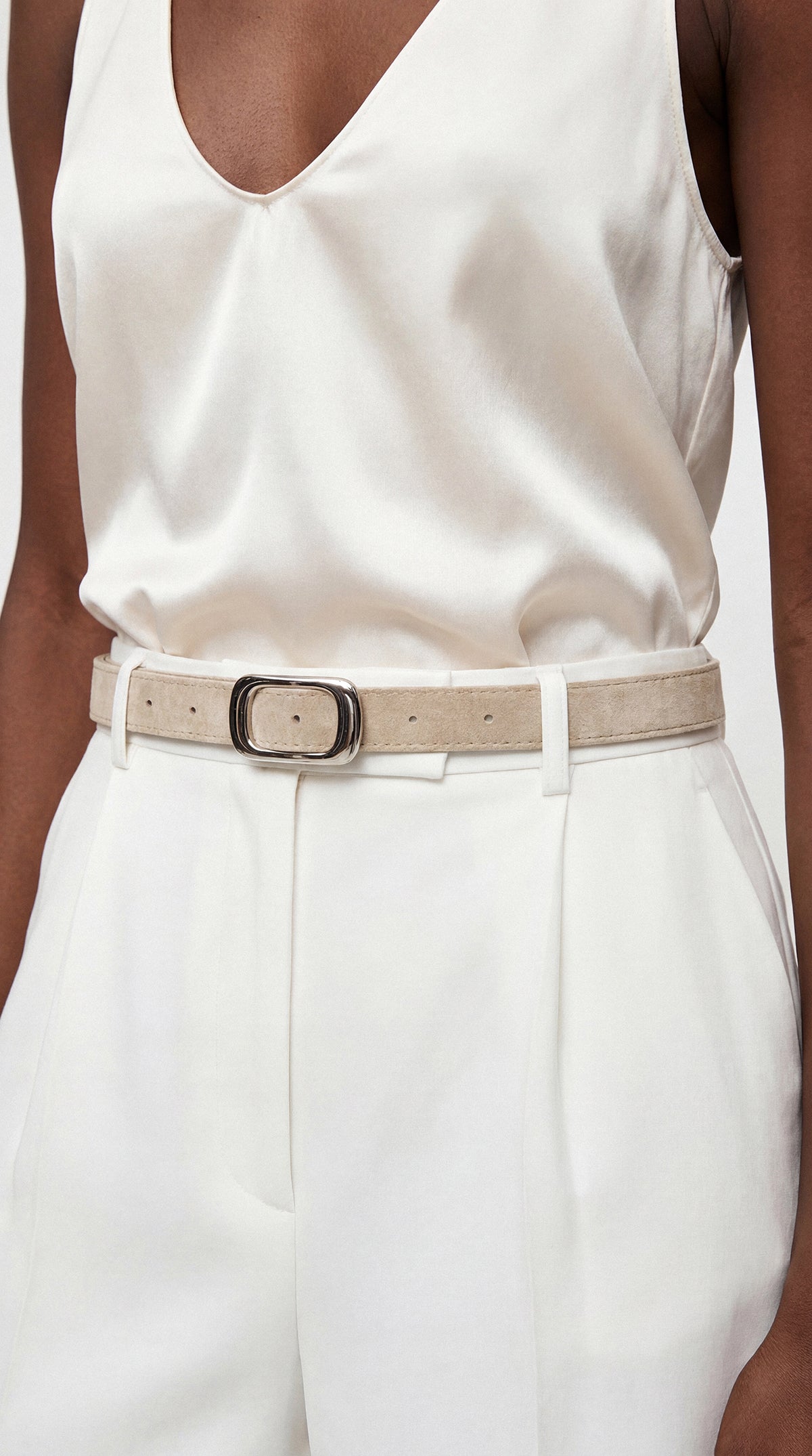 Belt Sati Beige Suede