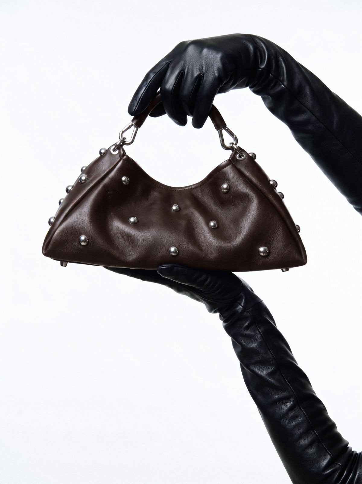 Bag ALMA Chocolate with Metal Hemispheres