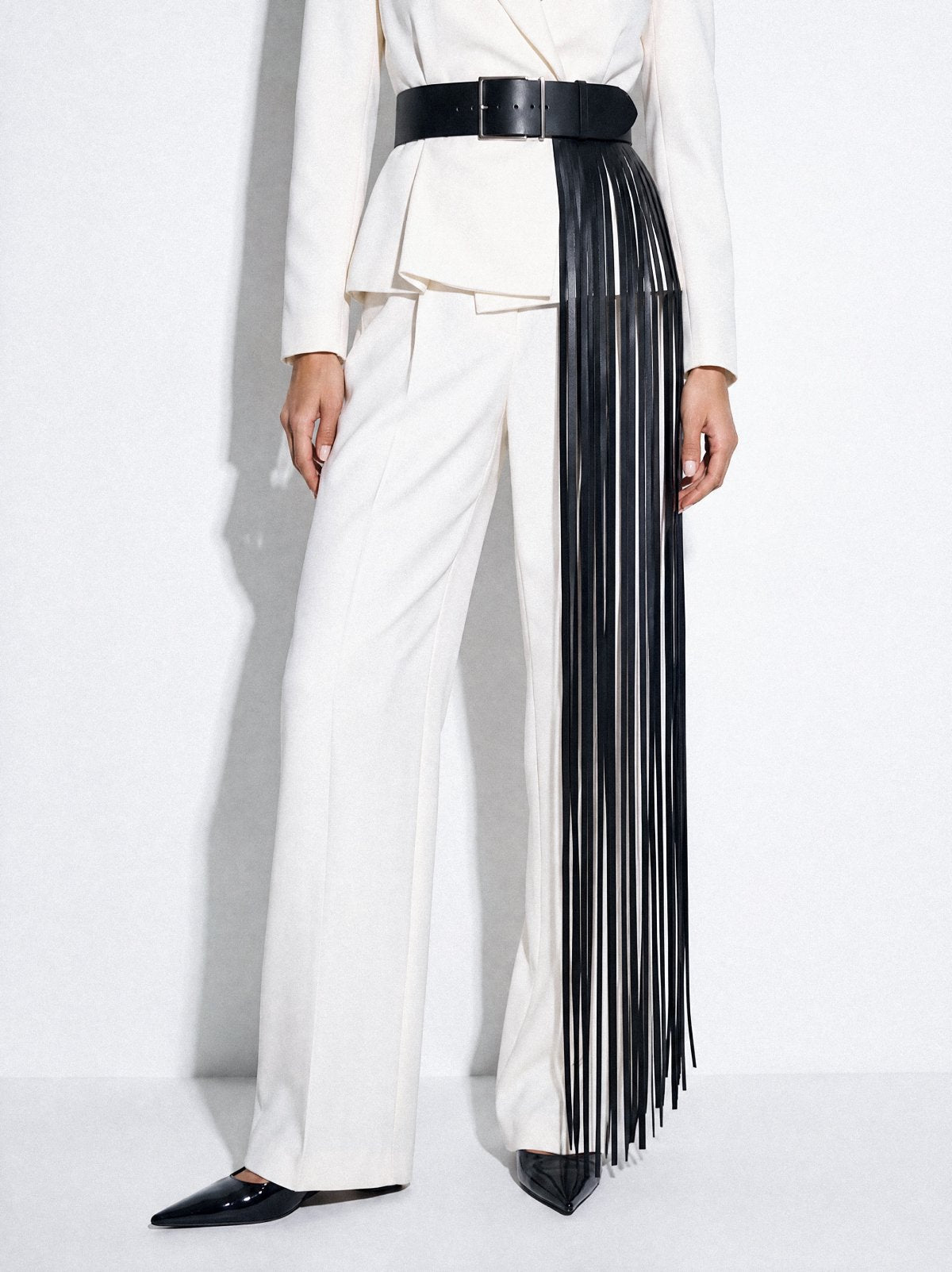 Belt SYRENE Black with Fringe