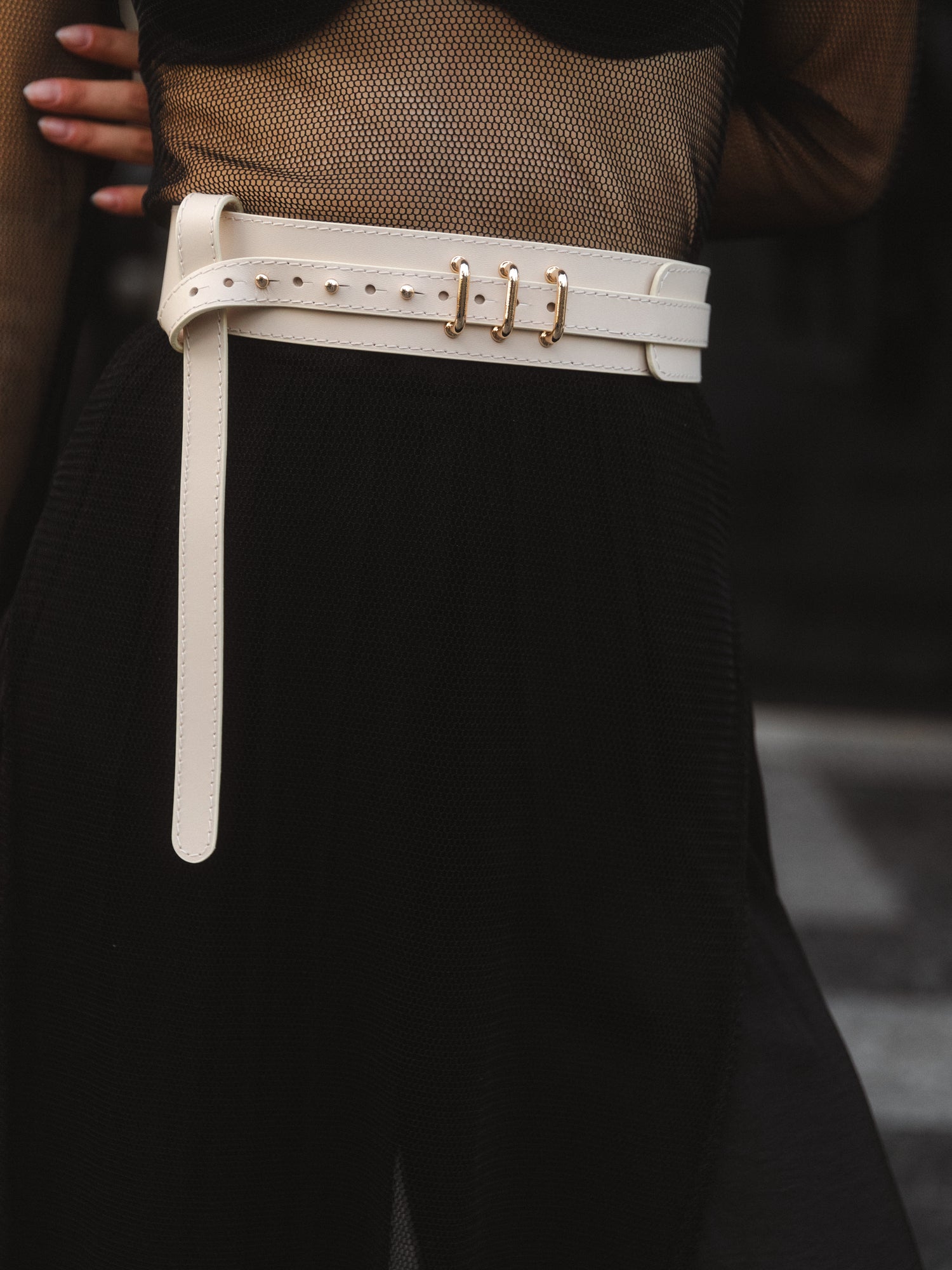 Belt Noir Beige