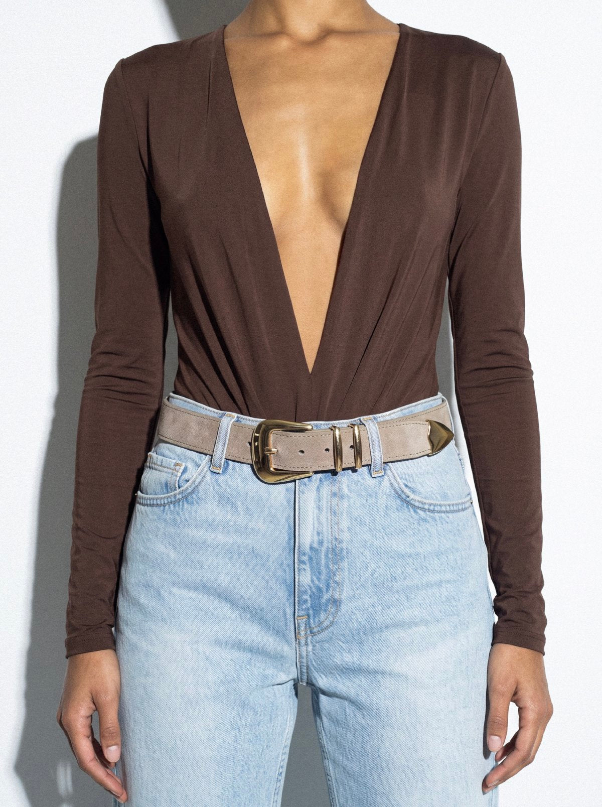 Belt SABLER Beige Suede