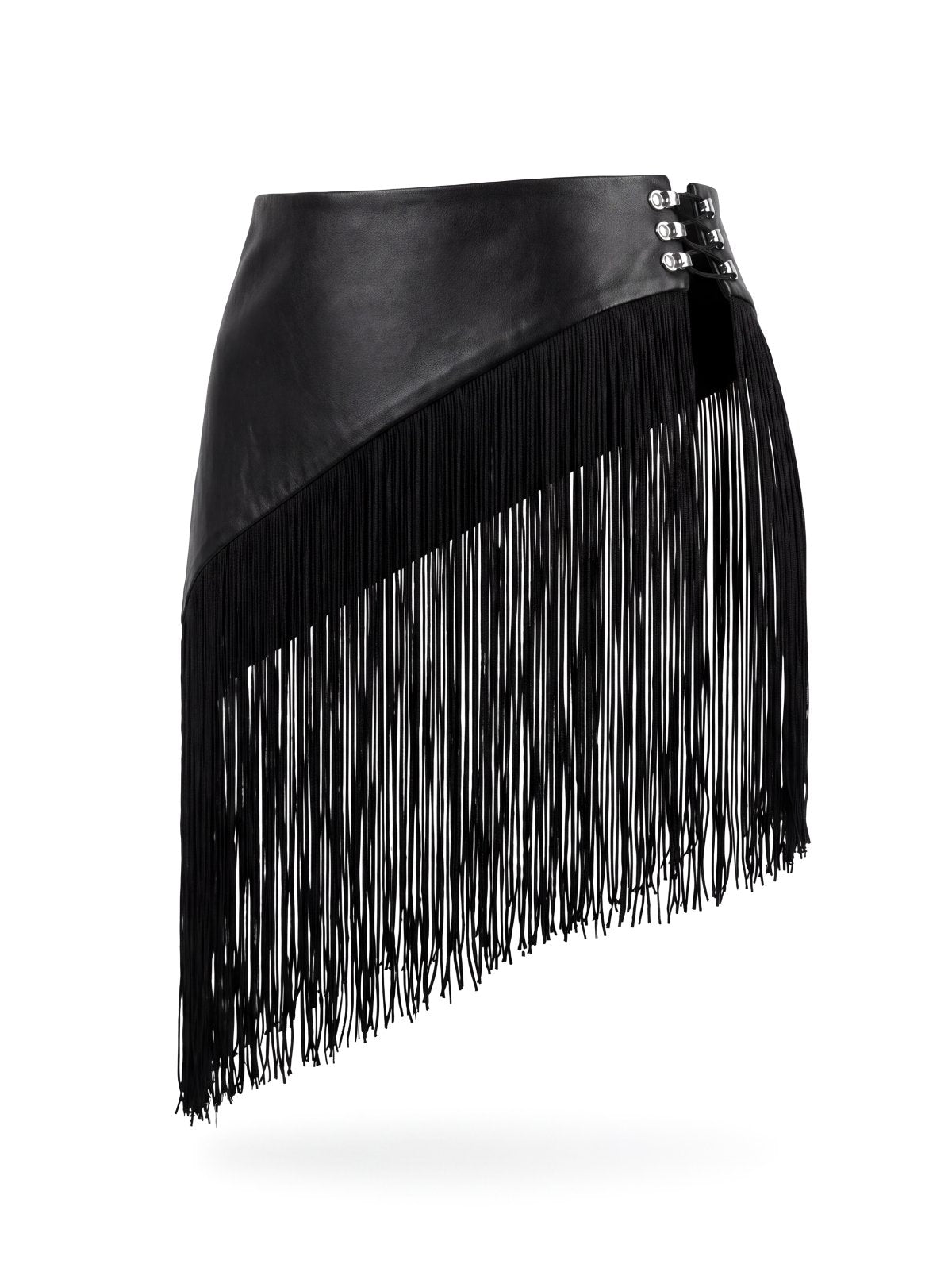 Belt Scarf NAIRA Black with Fringe