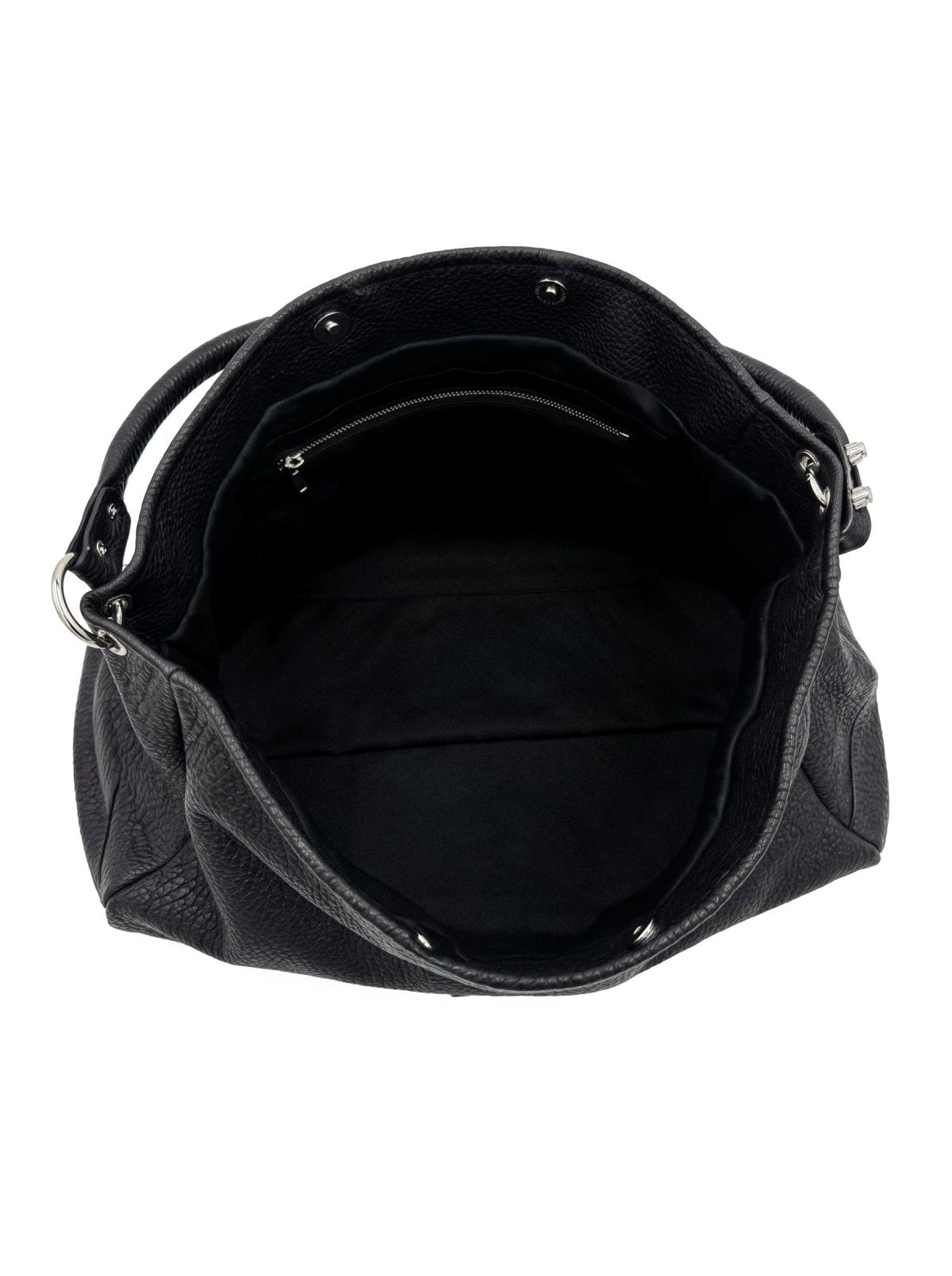 Bag FOLD MAXI Black Textured Leather