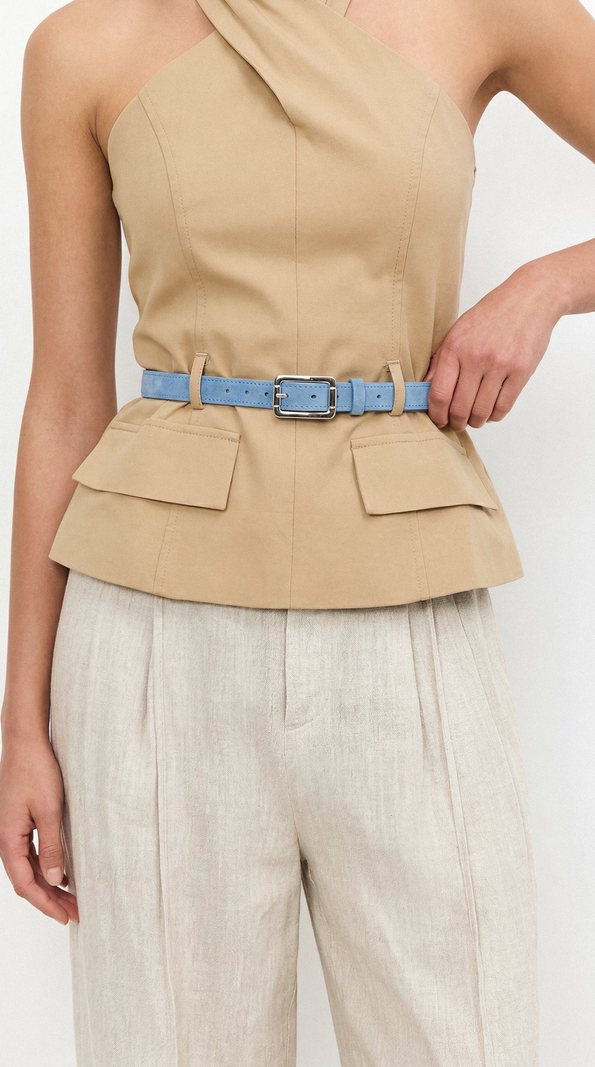 Belt Noxia Blue Suede