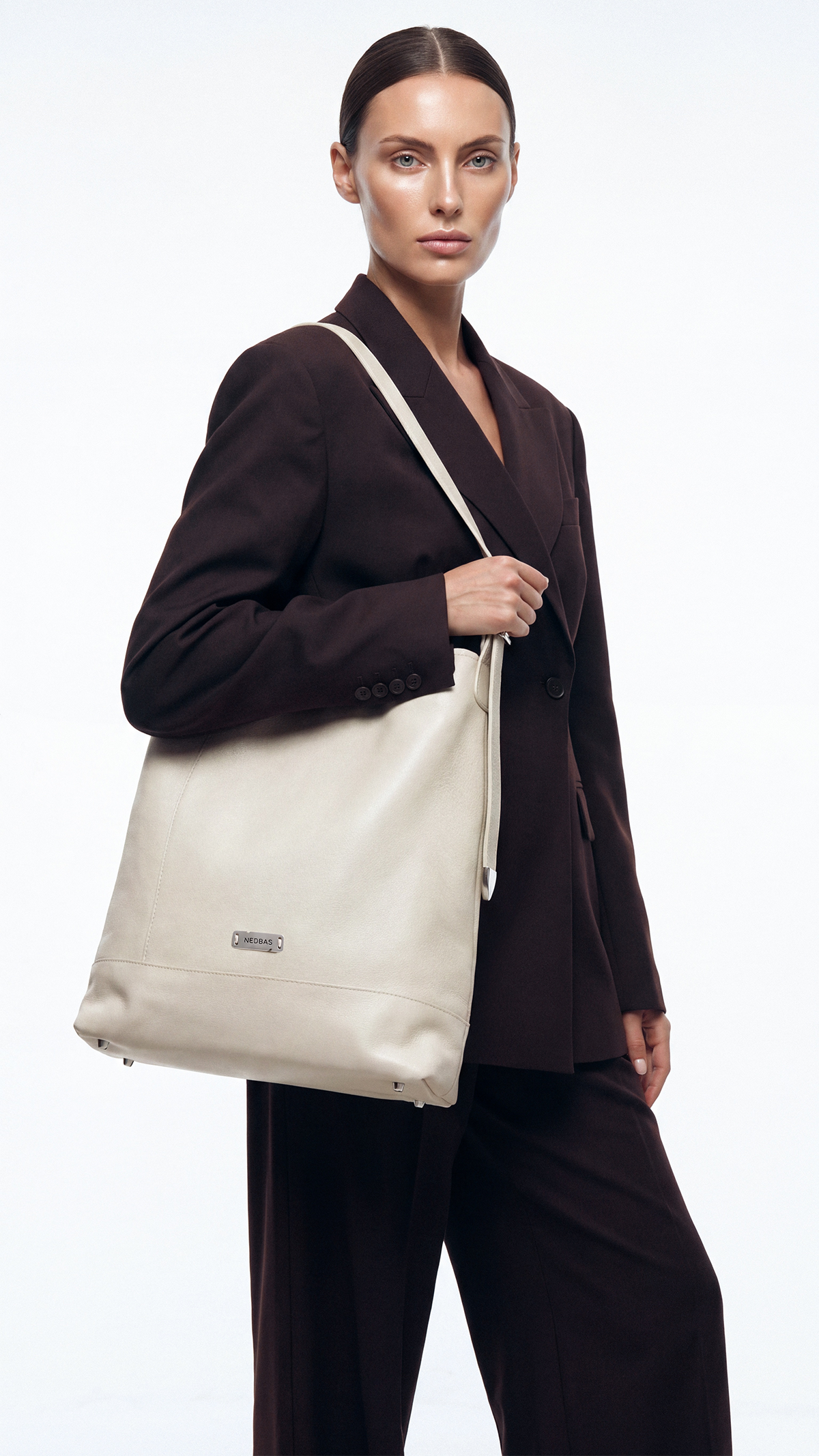 Bag AVIANA Milk Textured Natural Leather
