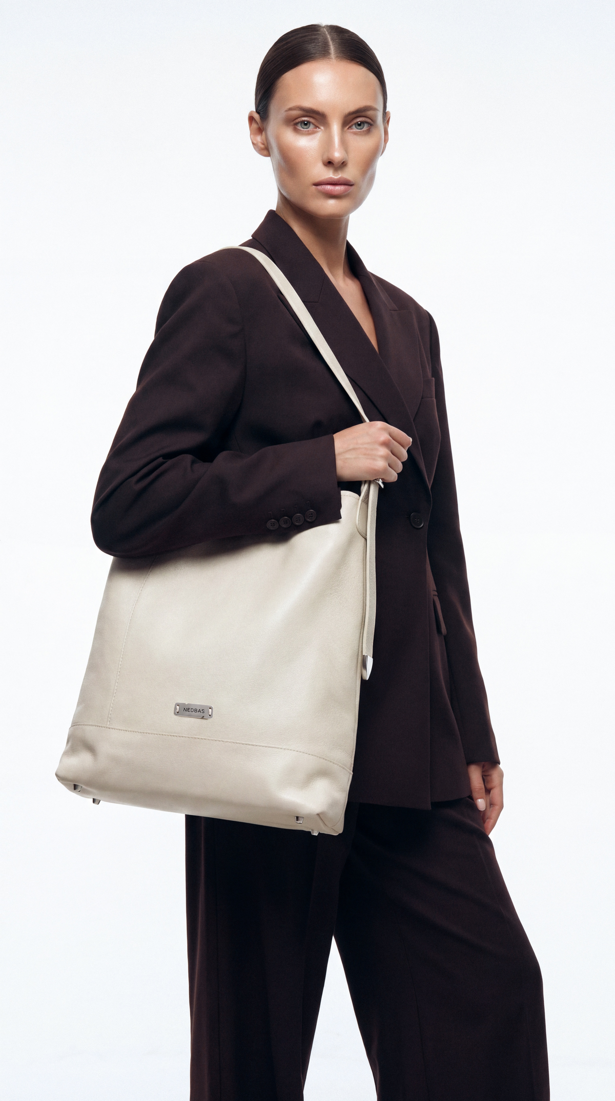 Bag AVIANA Milk Textured Natural Leather