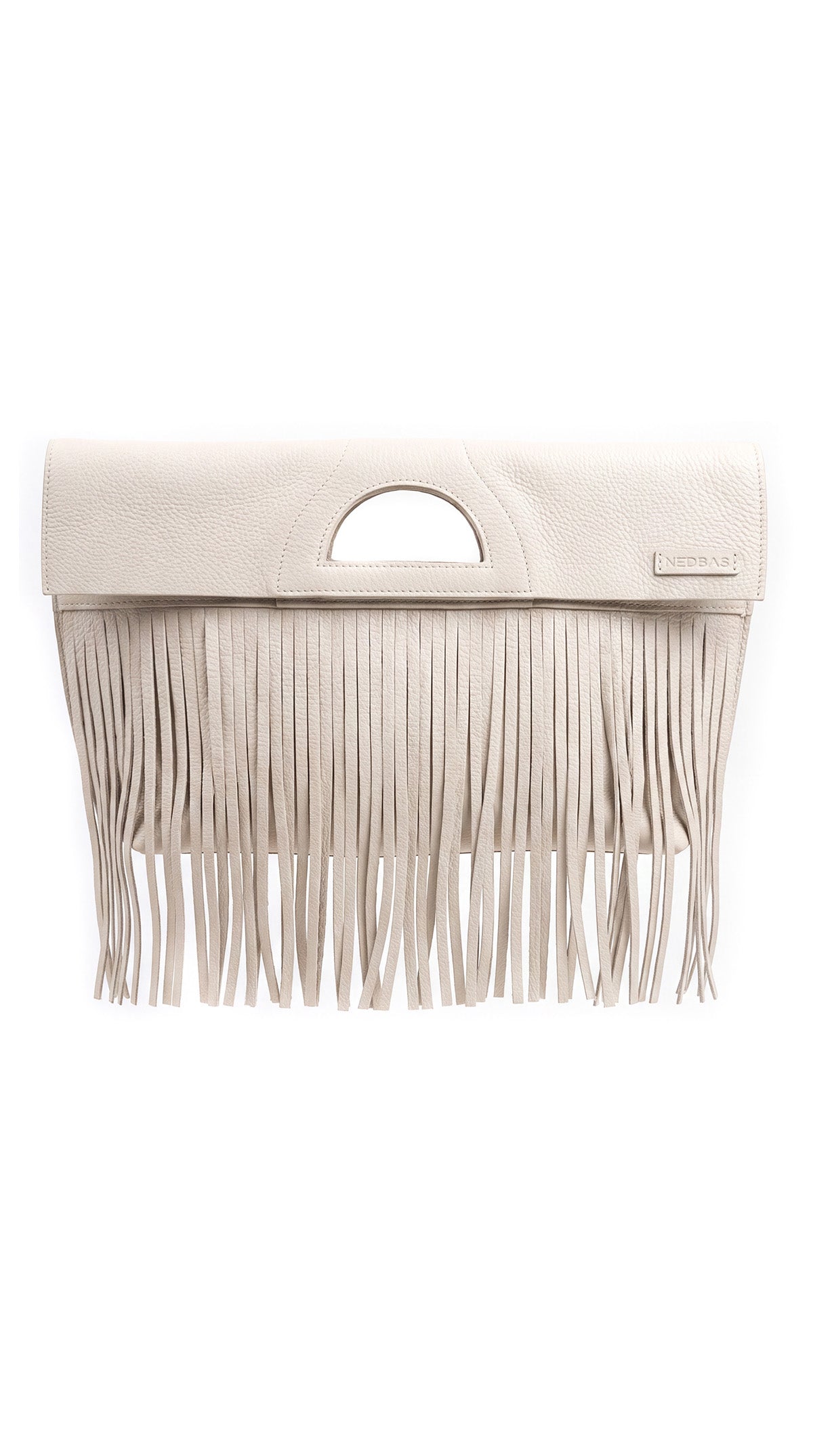 Bag RIGfringe Mini Milky White Textured Leather