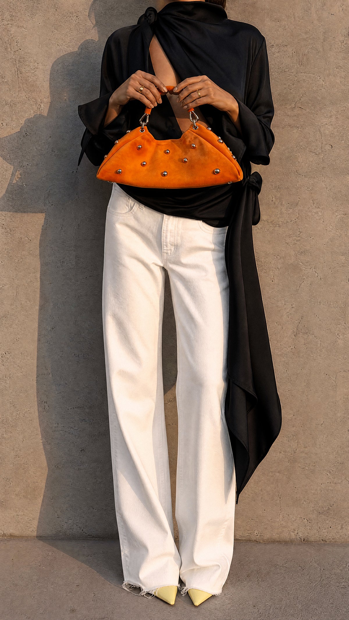 Bag ALMA Orange with half-sphere Studs